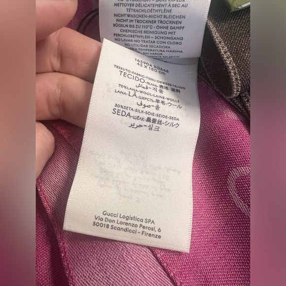 Gucci NWT silk & wool long GG shawls NEW, choose color when you buy - Picture 7 of 16